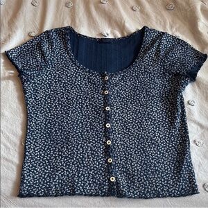 Brandy Melville J Galt floral button tee